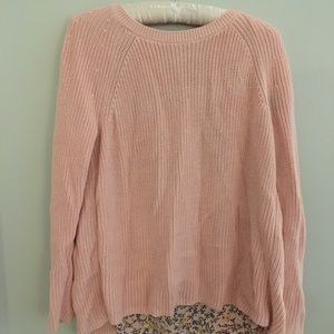 Loft mixed media sweater